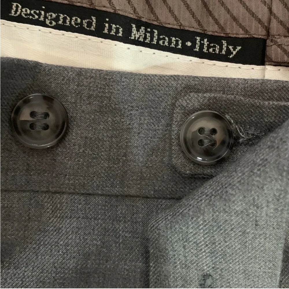 Angelo Rossi Classic size 34 Men's Gray Dress pants/Trousers-inseam is 27'
